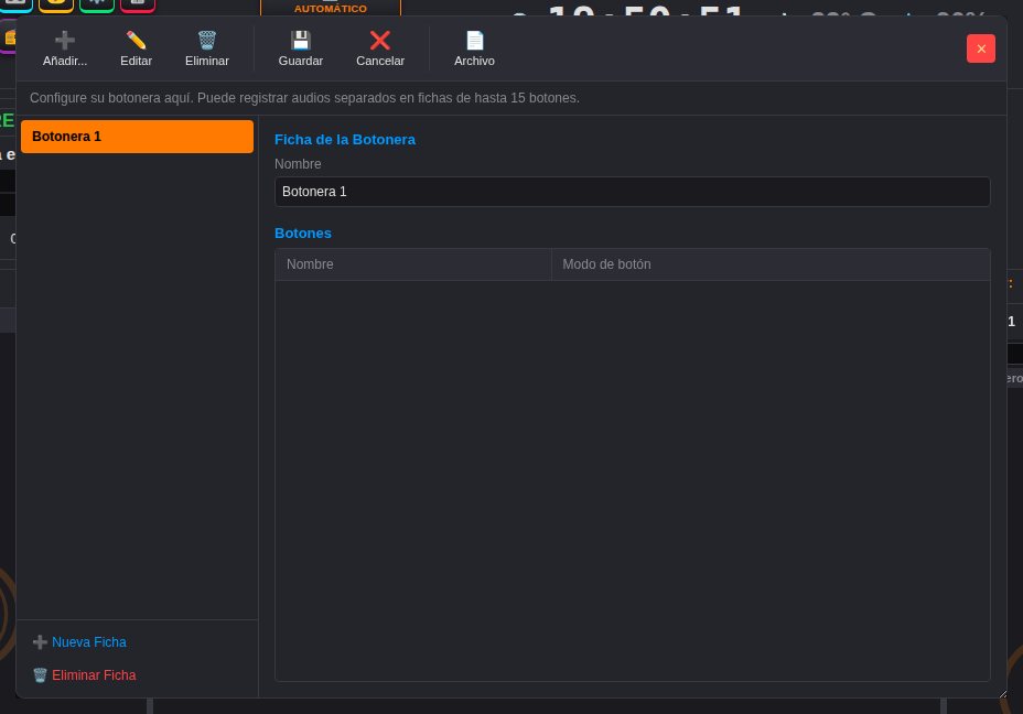 Editor de la botonera