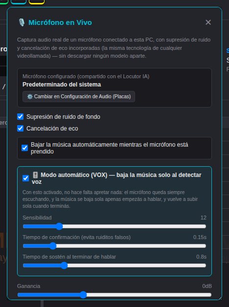 Micrófono en vivo